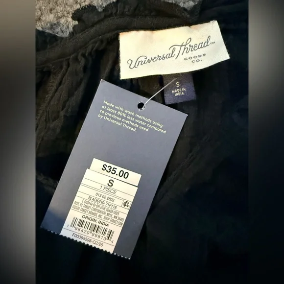 Universal Thread Balloon Long Sleeve V-Neck Blouse - Black S - Picture 3 of 4